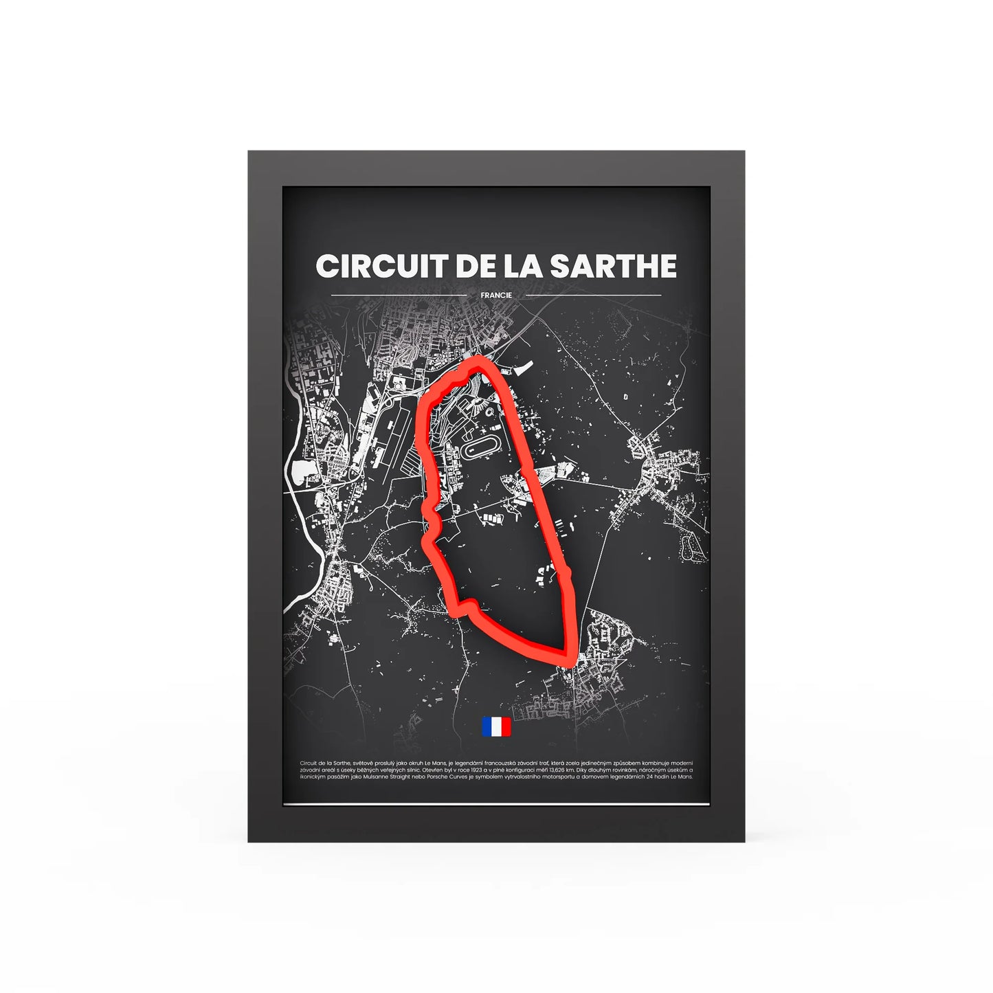 3D Obraz Okruhu - CIRCUIT DE LA SARTHE s vlastním textem