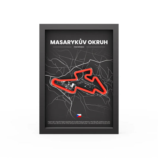 3D Obraz Okruhu - MASARYKŮV OKRUH - BRNO s vlastním textem