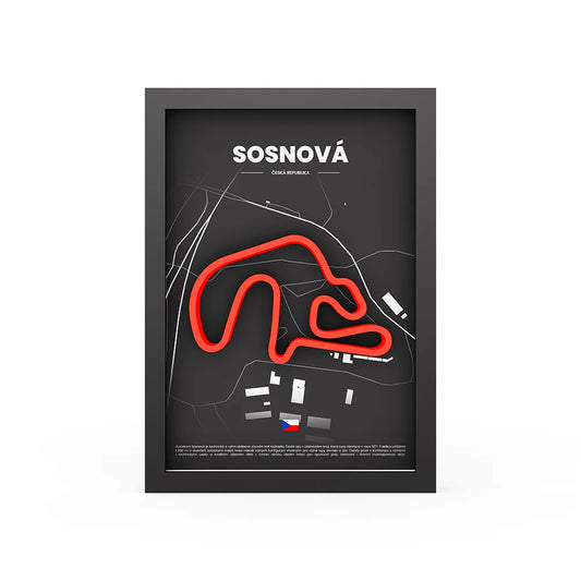 3D Obraz Okruhu - SOSNOVÁ s vlastním textem