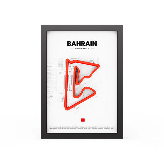 3D Obraz Okruhu - BAHRAIN s vlastním textem