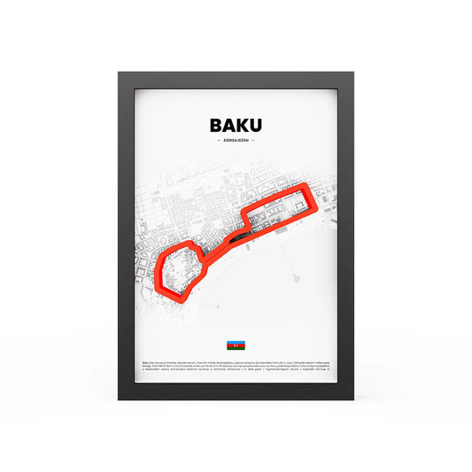 3D Obraz Okruhu - BAKU s vlastním textem