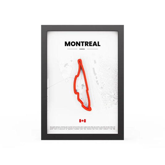 3D Obraz Okruhu - MONTREAL s vlastním textem