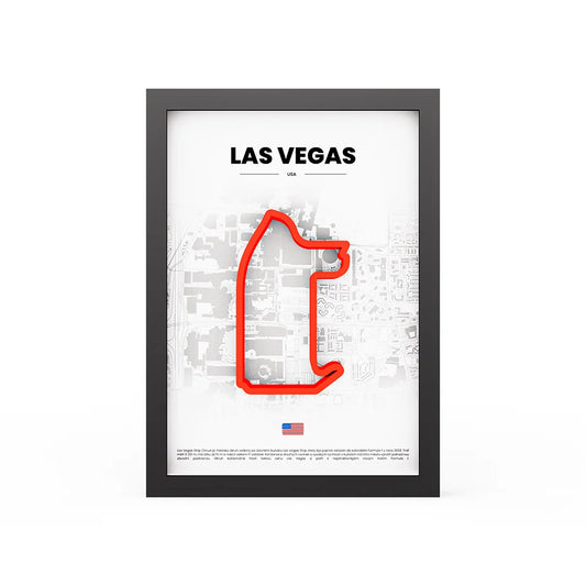 3D Obraz Okruhu - LAS VEGAS s vlastním textem