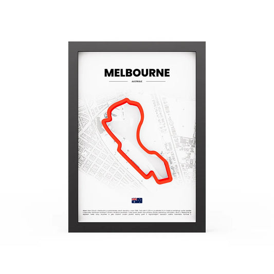 3D Obraz Okruhu - MELBOURNE s vlastním textem