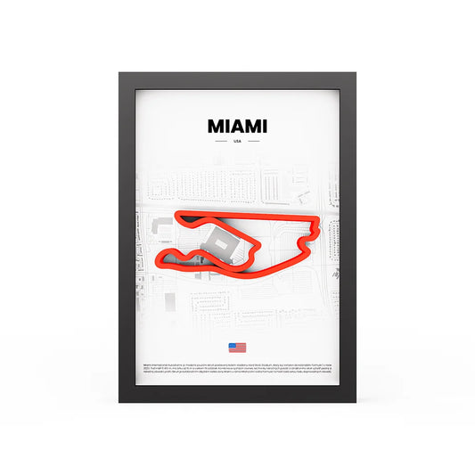 3D Obraz Okruhu - MIAMI s vlastním textem