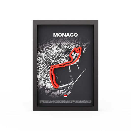 3D Obraz Okruhu - MONACO s vlastním textem
