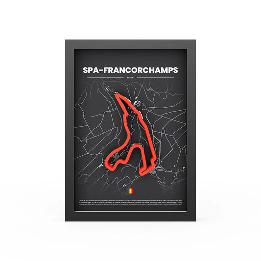 3D Obraz Okruhu - SPA-FRANCORCHAMPS s vlastním textem