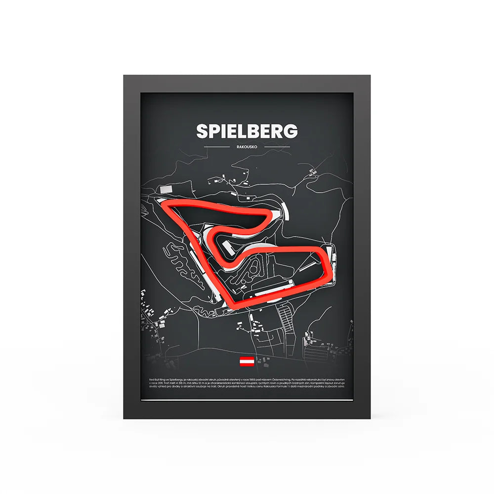 3D Obraz Okruhu - SPIELBERG [Red Bull Ring] s vlastním textem
