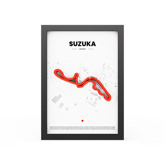 3D Obraz Okruhu - SUZUKA s vlastním textem