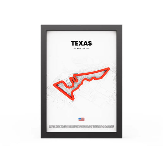 3D Obraz Okruhu - TEXAS s vlastním textem