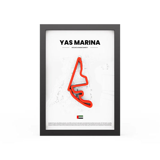 3D Obraz Okruhu - YAS MARINA s vlastním textem