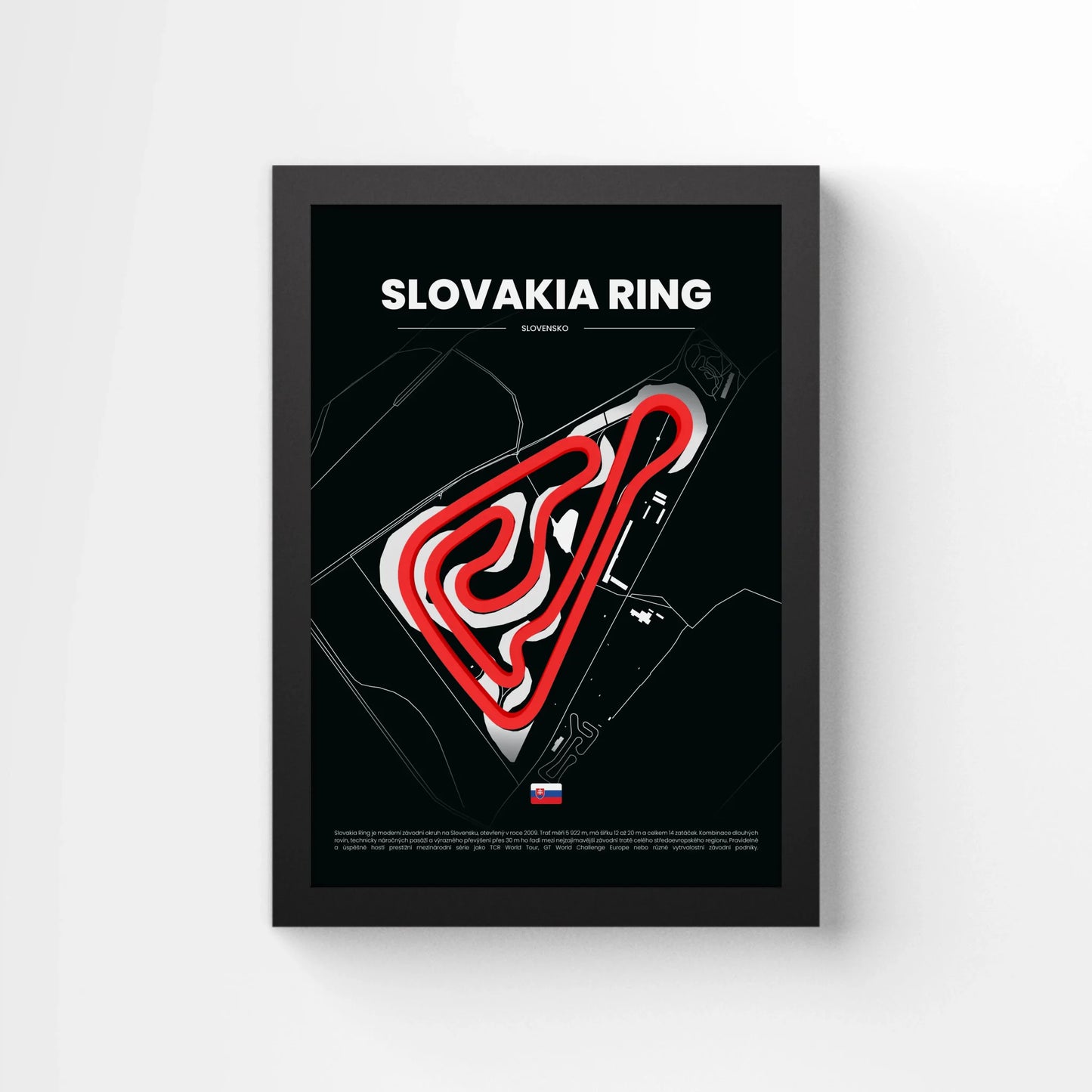 3D Obraz Okruhu - SLOVAKIA RING s vlastním textem