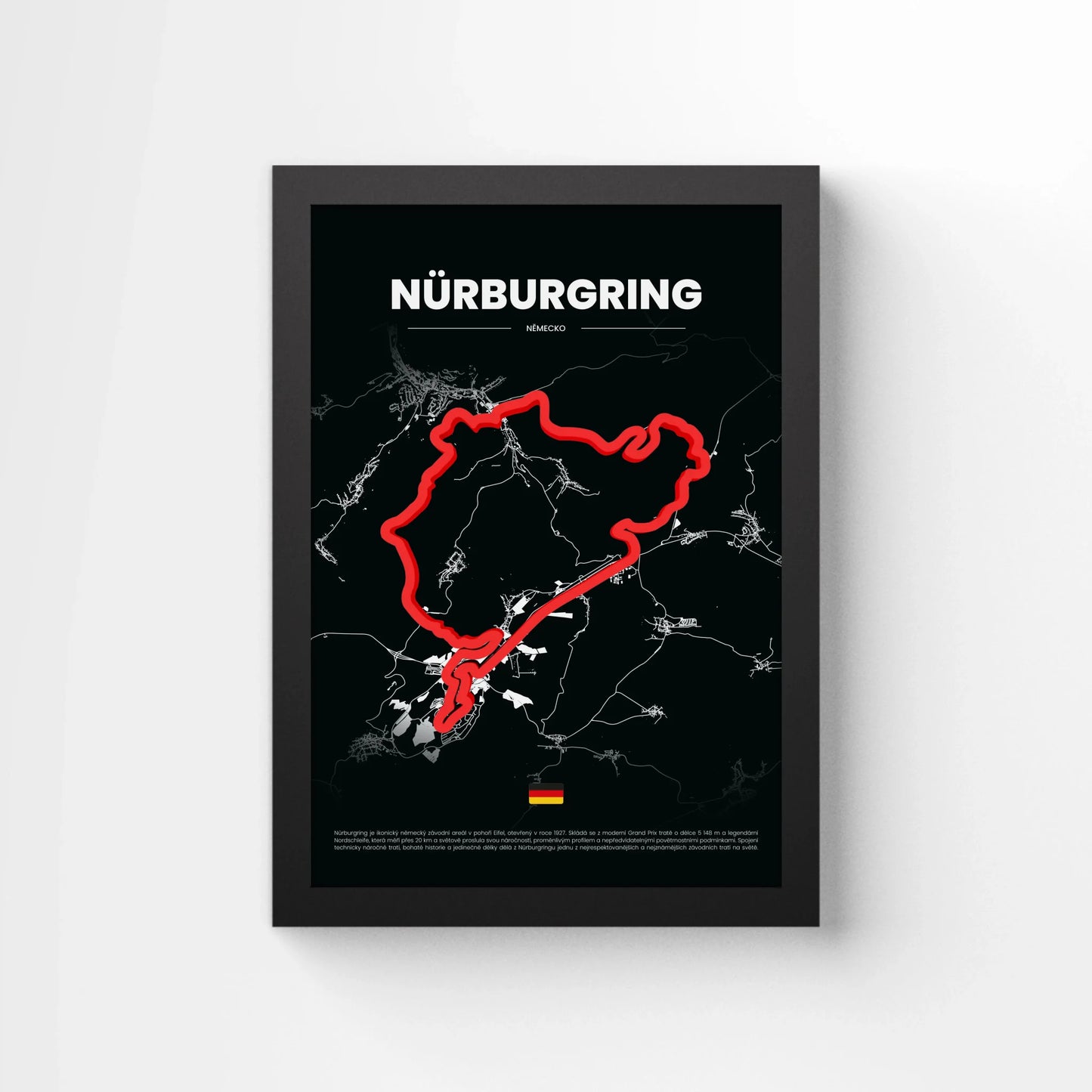 3D Obraz Okruhu - NÜRBURGRING s vlastním textem