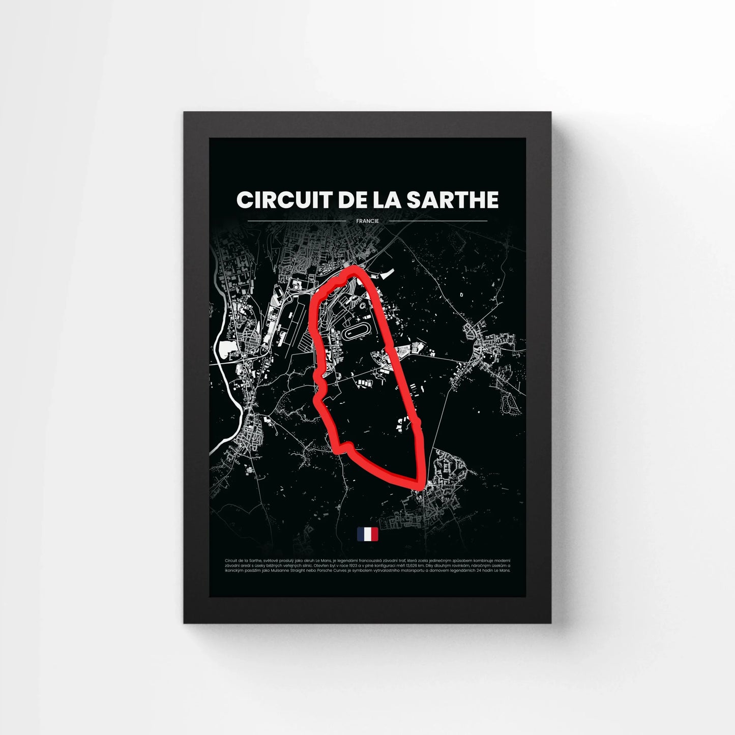3D Obraz Okruhu - CIRCUIT DE LA SARTHE s vlastním textem