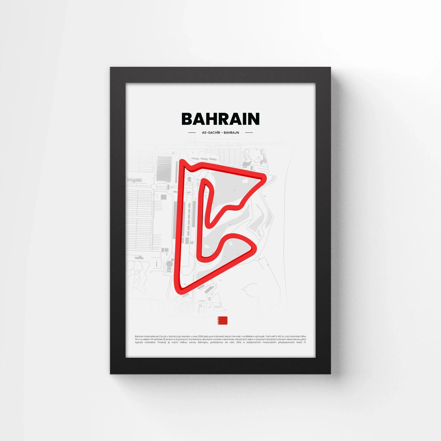 3D Obraz Okruhu - BAHRAIN s vlastním textem