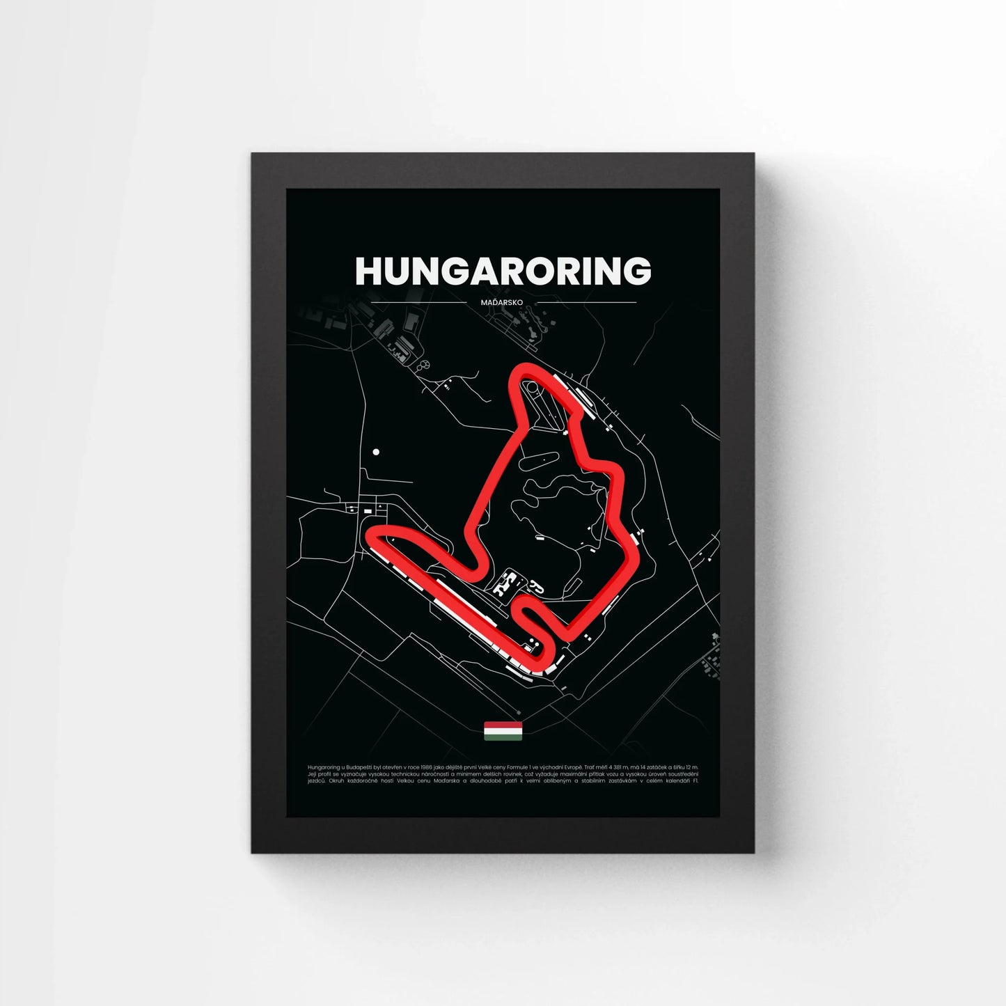 3D Obraz Okruhu - HUNGARORING s vlastním textem