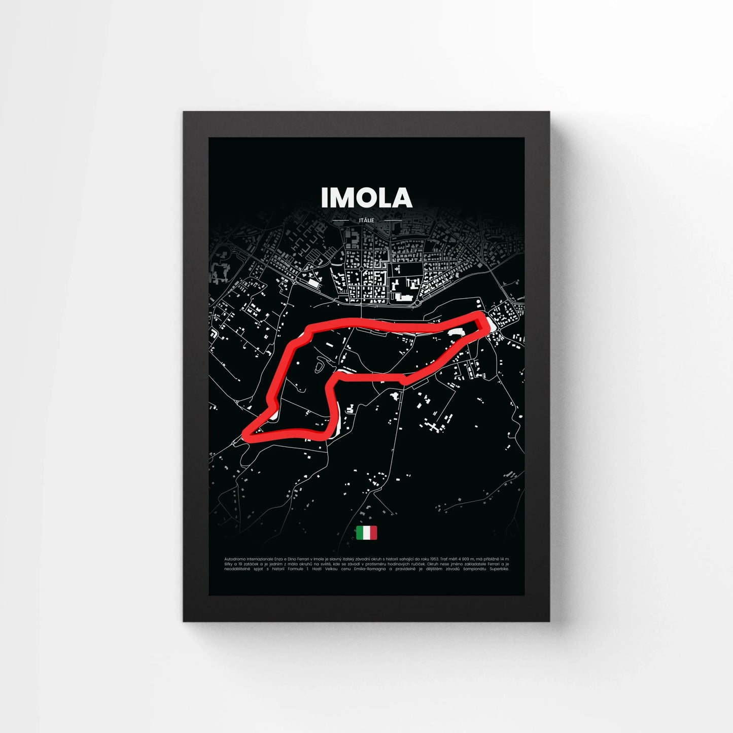 3D Obraz Okruhu - IMOLA s vlastním textem