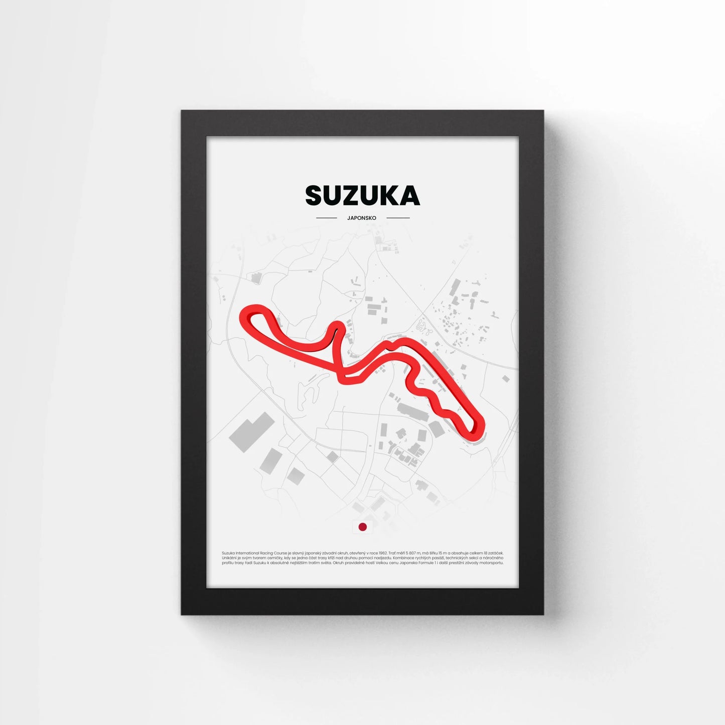 3D Obraz Okruhu - SUZUKA s vlastním textem