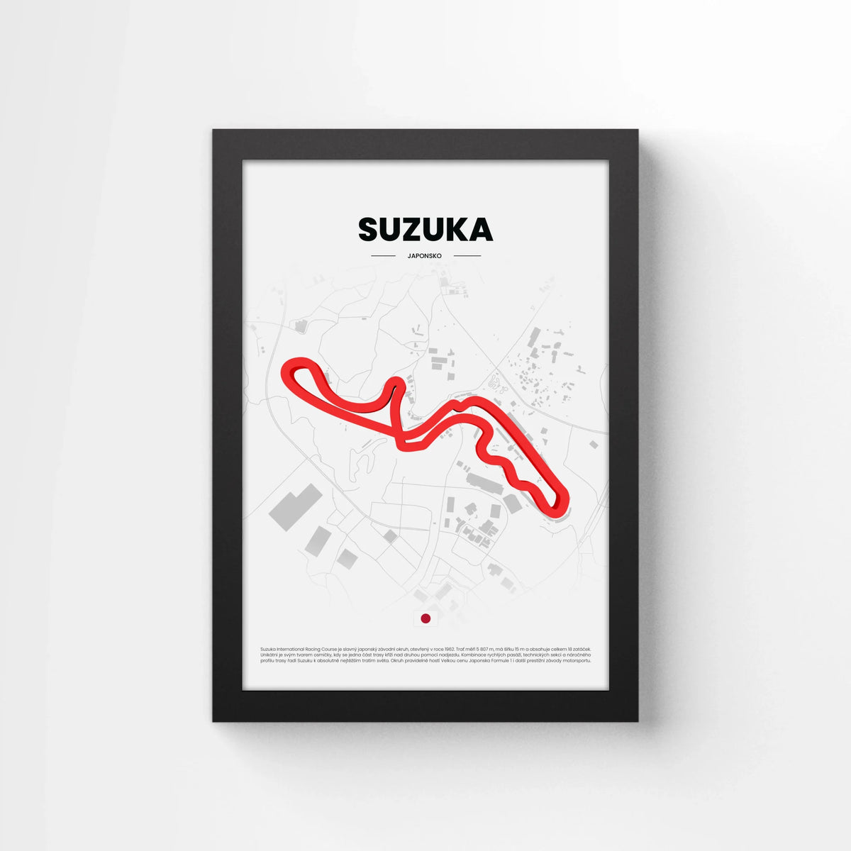 3D Obraz Okruhu - SUZUKA s vlastním textem