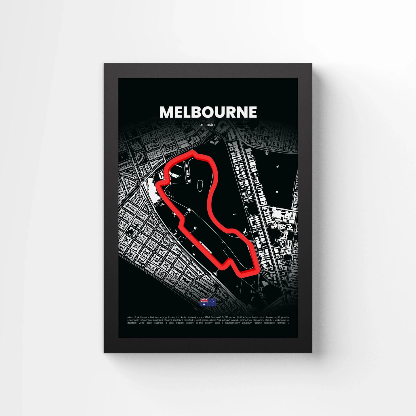 3D Obraz Okruhu - MELBOURNE s vlastním textem